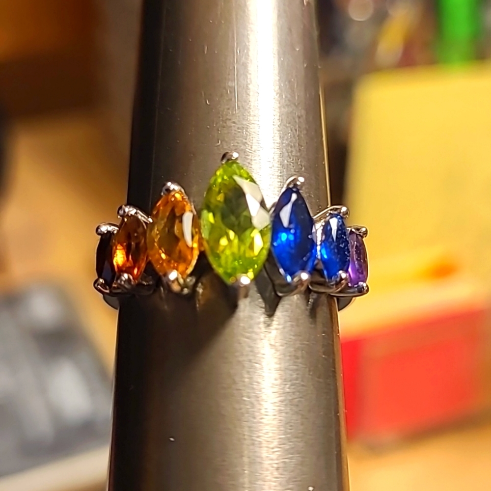 GENUINE Tourmaline Sterling Silver Ring---NWOT